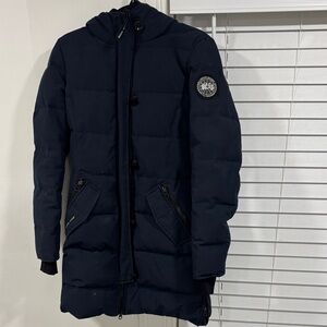 Canada Goose Navy Long Parka Black Label